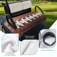 thumbnail image 5 of Golf Cart Seat Covers for 2 Seater, American Football Laces Soft Microfiber Cart Seat Towel Blanket, Classic Rugby Sports Absorbent Breathable Non Slip Bench Seats Protector for Golf Course 51"x31", 5 of 9