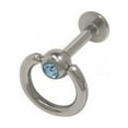 thumbnail image 4 of Door Knocker 14G Labret Monroe with CZ Gem - 6 Colors Available, 4 of 11