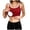 Red, variant on TGSLY Women's Crew Neck Cropped Tank Tops Ribbed Knit Color Block Contrast Trim Sleeveless Vest Athleisure Casual Built in Padded Bra Solid Color Tshirts M