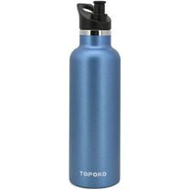 25 OZ Hydro Double Wall Flask Stainless Steel Water Bottle, Bite Valve Top, Vacuum Insulated, Sweat Proof, Leak Proof Sports Thermos. Standard Mouth 25oz, BPA-Free, Keep Cold 24 Hours (blue)4pc