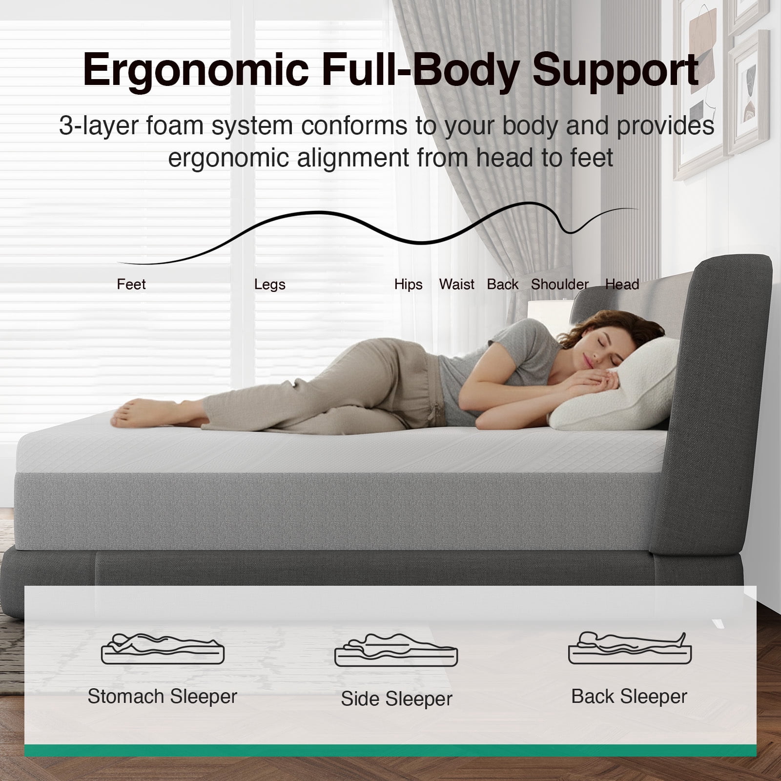 Novilla 14 Inch King Size Mattress, Gel King Memory Foam Mattress in a Box with Cool-Touch Nylon Cover for Cooling Night Sleep, Pain Relief & Spinal Support with Comfort Foam, CertiPUR-US Certified