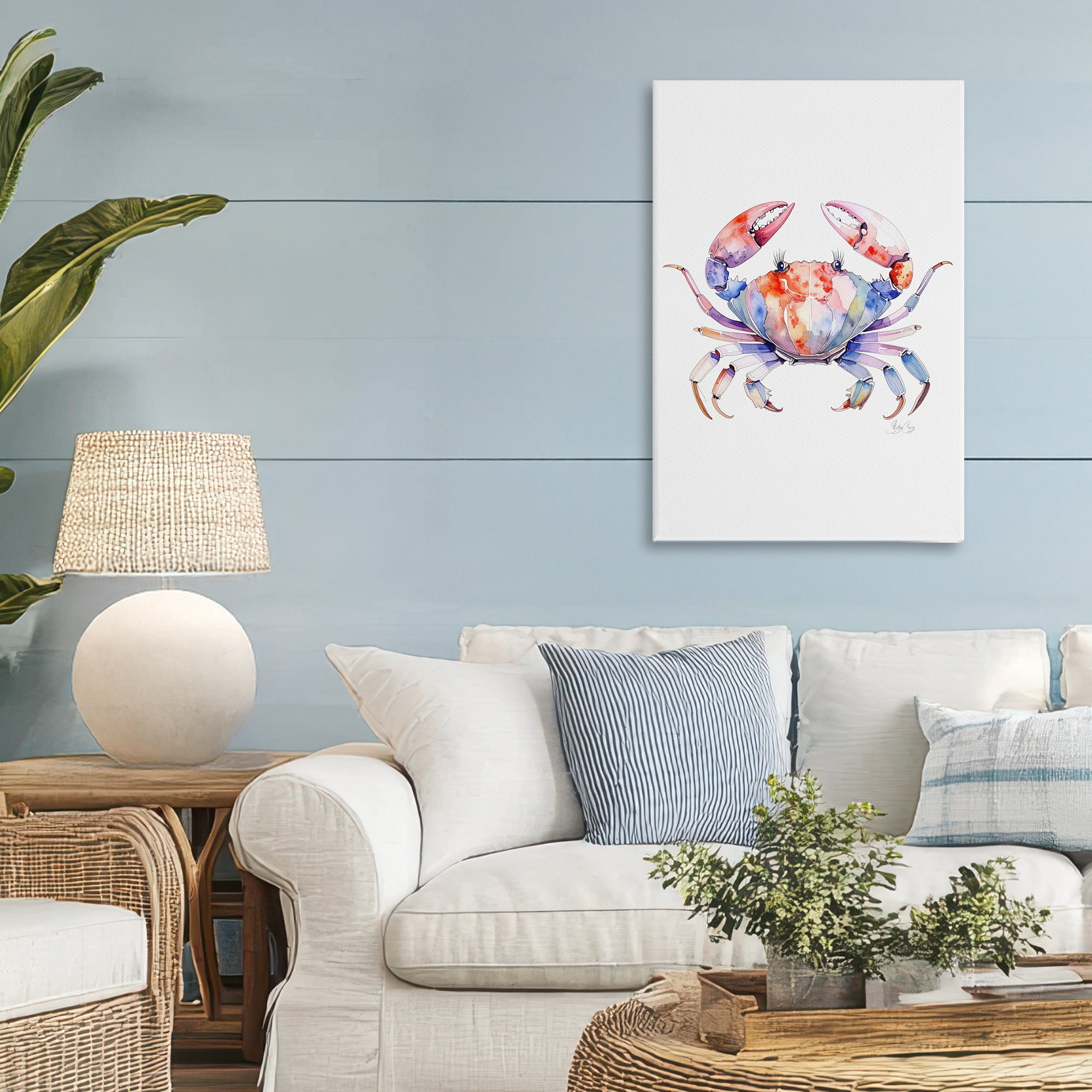Stupell Industries Tide Dancer Crab Canvas Wall Art, design by Shelly Craig