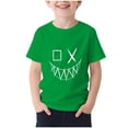thumbnail image 1 of Wo-Fusoul T-Shirt pour Enfants, Haut de Sport Estival Décontracté à Manches Courtes et Col Rond avec Motif Imprimé, pour Garçons et Filles de 1 à 13 Ans, Vert Armée, 1 of 5