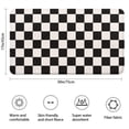 thumbnail image 3 of Black and White Checkered Pattern Bathroom Rugs Mat,Non Slip Microfiber Bathroom Rug,Rubber Backing,Soft Bathroom Mats for Bathroom Floor,Tub and Shower,17x30in(43x75cm), 3 of 5