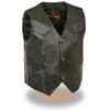 Milwaukee Leather SH2011 Kids Black Classic Three Snap Leather Vest 5X-Large
