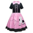 thumbnail image 2 of XIYON Summer Dress For Girls 1950S Kids Poodle Dress 50S Sock Hop 13-14 Years, 2 of 5