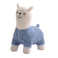 thumbnail image 2 of Reposapiés otomano, taburete para niños, muñeco de peluche de alpaca, asiento acolchado, reposapiés de animales de dibujos animados, taburete otomano Azul mayimx Escabel, 2 of 9