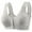 Gray, variant on fheaev Front Closure Bras For Women Plus Size Full Coverage No Underwire Comfort Wireless Snap Closing Convenient Everyday Bra Front Button Bras Older Women Front Buckle Corset Bra