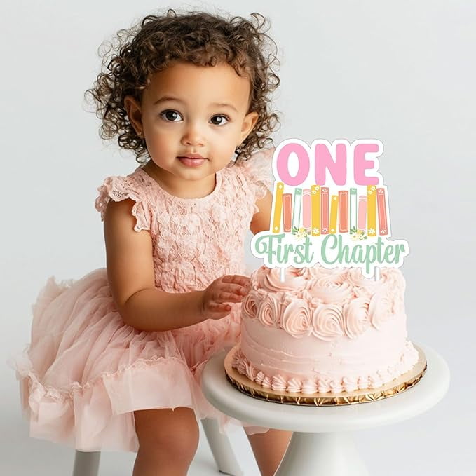 Storybook 1st Birthday Decorations - First Chapter Cake Topper, Storybook  Theme Cupcake Toppers, Book Reading Happy 1st Birthday Cupcake Picks, A New  Chapter Will Soon Begin Cake Decor - Walmart.com