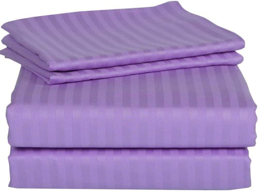 1000 TC Egyptian Cotton "Lavender" Striped Extra Deep Pocket Bedding Items 