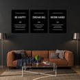 thumbnail image 2 of Motivational Wall Art Office Wall Decor Inspirational Canvas Painting Work Hard Positive Quote Picture Poster Prints for Office Dorm Bedroom Living Room Men Inspiring Artwork Gift 12"x16"x3, 2 of 6
