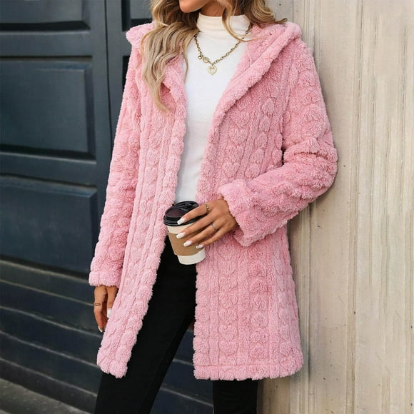 LOVZFMLL Jackets for Women's Solid Fall And Winter Long Sleeve Cardigan Fashion Coat