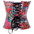 thumbnail image 2 of Femmes Vintage Floral Denim Corset Bustier Top, 2 of 6