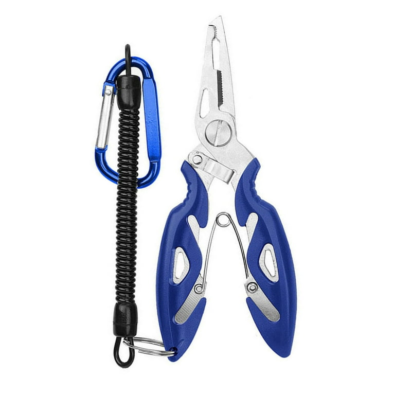Flexible Angling Pliers Wear-Resistant Stainless Steel Automatic Reset  Spring Lure Pliers for Fishing 