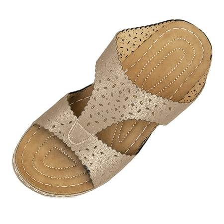 

Jungdeepe Women s Large Size Thick Bottom Hollow Out Sandals Slope Heel Water Shoes for Women Size 8 Pool Slides Shoes Women Ladies Slide Women Shoes Sandals Heel on Sandals for Women Closed Toe