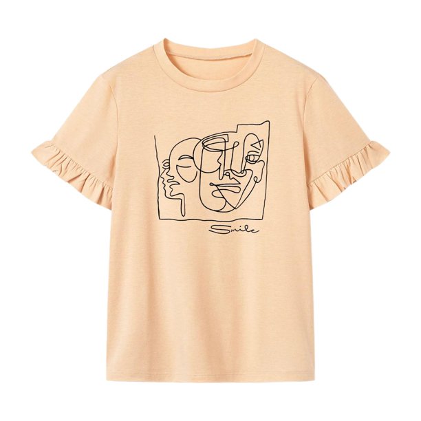 Camiseta básica para mujer, camiseta de recuerdo con cuello redondo, para viajes de oficina y vacaciones M