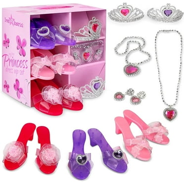 Dress Up America Princess Dress Up Set for Girls Princess Shoes, Crown & Jewelry