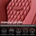 thumbnail image 2 of Coverado Car Seat Covers Full Set, Red Front and Back Auto Seat Protectors, Premium Leather Interior Cushions Universal Fit for Most Cars, SUVs and Trucks, 2 of 9