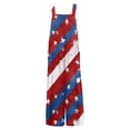 thumbnail image 5 of Iaqnaocc 4th of July Jumpsuits for Women Independence Day American Flag Stars Striped Sleeveless Wide Leg Jumpers Freedom Adjustable Strap Jumpsuits Fashion Wide Leg Jumpers Wine M, 5 of 5
