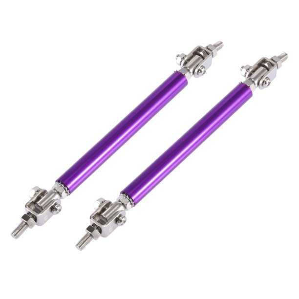 2 Piezas 100mm Coche Delantero Parachoques Borde Divisor Puntal Amarre Varilla Barra Morado