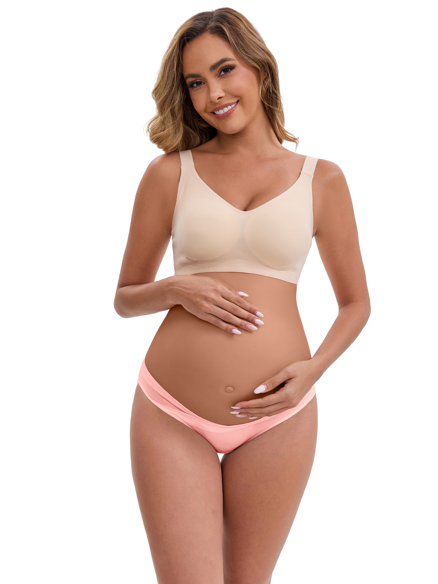 DARING DIVA Maternity Low Waist Briefs 4 Pack XXL 1 Black 1 Pink 1 Purple 1 White