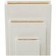 thumbnail image 4 of Deco 79 Caja decorativa de tela de lino, cajas de almacenamiento sintéticas con forma de libro, juego de 3 cajas decorativas para recuerdos, 12", 9" y 6" de alto, color blanco, 4 of 9