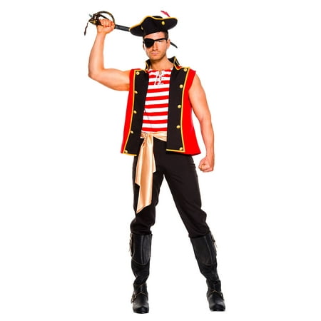 Men's Plunderous Pirate Costume, Sexy Men's Plunderous Pirate Costume