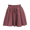 thumbnail image 2 of Only Moment Skorts Skirts for Women Woven Twill Fabric Summer Tummy Control Casual Cute Beach Golf Tennis Athletic Stretch High Waisted Skirts Skorts for Pink,2XL, 2 of 5