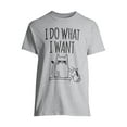 thumbnail image 6 of Humor Men's and Big Men's I Do What I Want Kitty Graphic T-shirt, 6 of 6