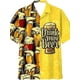 thumbnail image 3 of Camisa de hombre Camisa hawaiana de verano Estampados gráficos Cerveza Vuelta hacia abajo Casual Manga corta Estampado Botones Ropa Ropa Tropical, 3 of 4