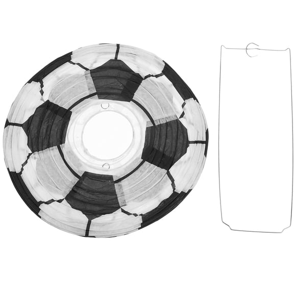 OUNONA Sports Themed Lantern Decor Birthday Party Soccer Shaped Lantern Soccer Lantern (12inch)