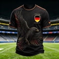 thumbnail image 2 of 2026 Germany Soccer Fan T-Shirt, Eagle Themed Men's V Neck Soccer Jersey,Sports Training T Shirt,Fan Cheer Top For Football Match, 2 of 3