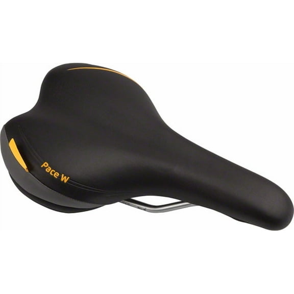Velo Plush Pace Saddle Steel Rails Black Women's 165mm Width Bicycle Bike Seat