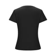thumbnail image 5 of Otvok Womens Casual Solid Color Short-Sleeved Crew-Neck Tops, 5 of 6