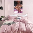 thumbnail image 3 of 3Pcs Pink Fashion Black Girl Canvas Wall Art African American Black Woman Wall Decor Pictures Gorgeous Black Girl Posters Prints for Living Room Bedroom Artwork Home Decoration Unframed, 3 of 6