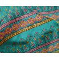 thumbnail image 4 of oneOone Silk Tabby Fabric Geometric & Floral Block Print Sewing Fabric BTY 42 Inch Wide, 4 of 4