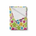 thumbnail image 2 of Colorful Soft Flannel Fleece Throw Blanket, Sixties Inspired Colorful Flowers Hippie Motifs Flourishing Nature Illustration, Cozy Plush for Indoor and Outdoor Use, 50" x 60", Multicolor, by Ambesonne, 2 of 6