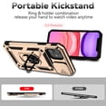 thumbnail image 4 of iPhone 11 Case,Dteck Shockproof Rubber Rugged Case Hybrid Hard Ring Holder Kickstand Slide Camera Lens Protector Cover for Apple iPhone 11,Gold, 4 of 8