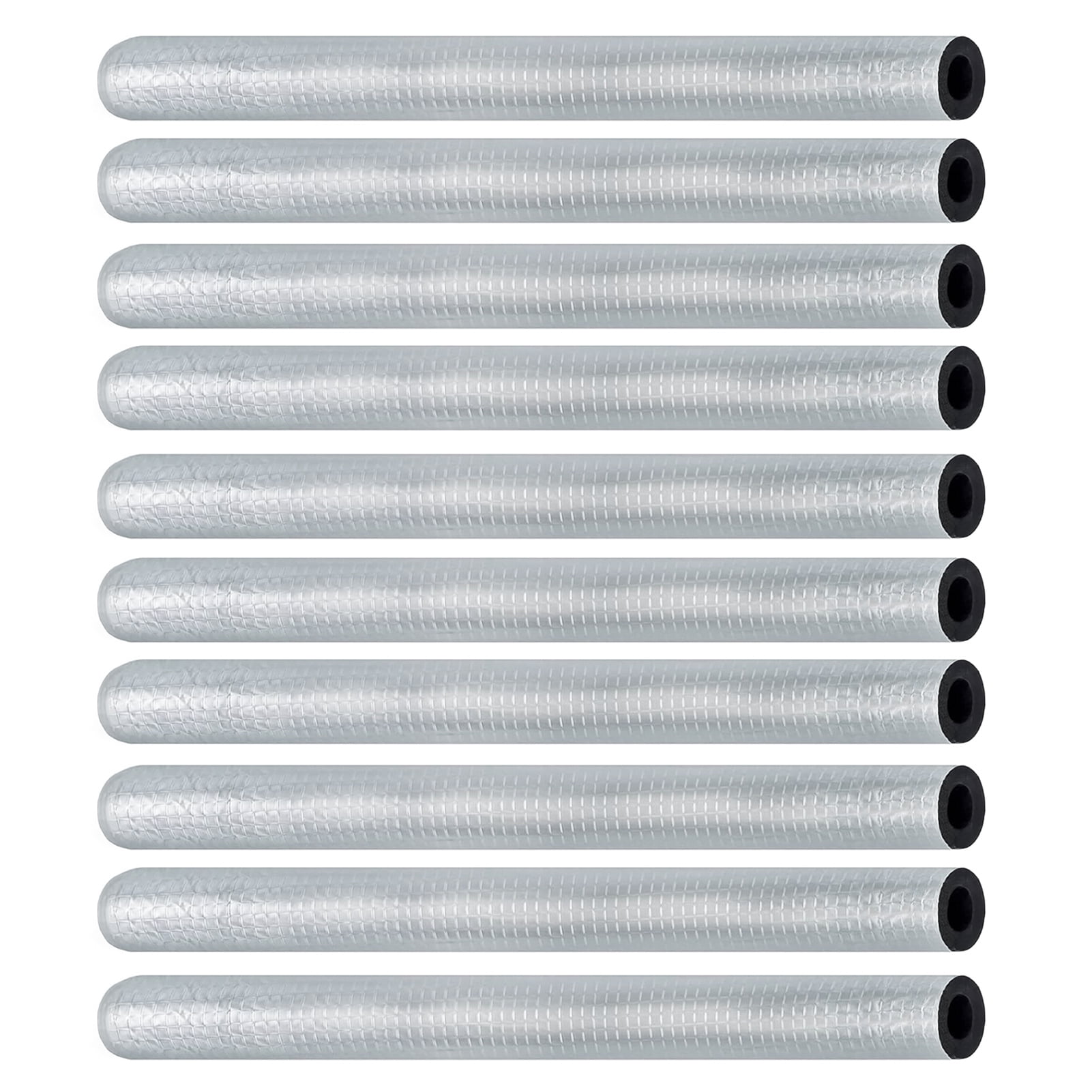 Outdoor Pipe Insulation Foam Tube – Self-Adhesive Aluminum Foil Wrap, 3ft Length, 3/4" Thickness, For Winter Freeze Protection (Fits 4/5" To 4-1/4" ID)