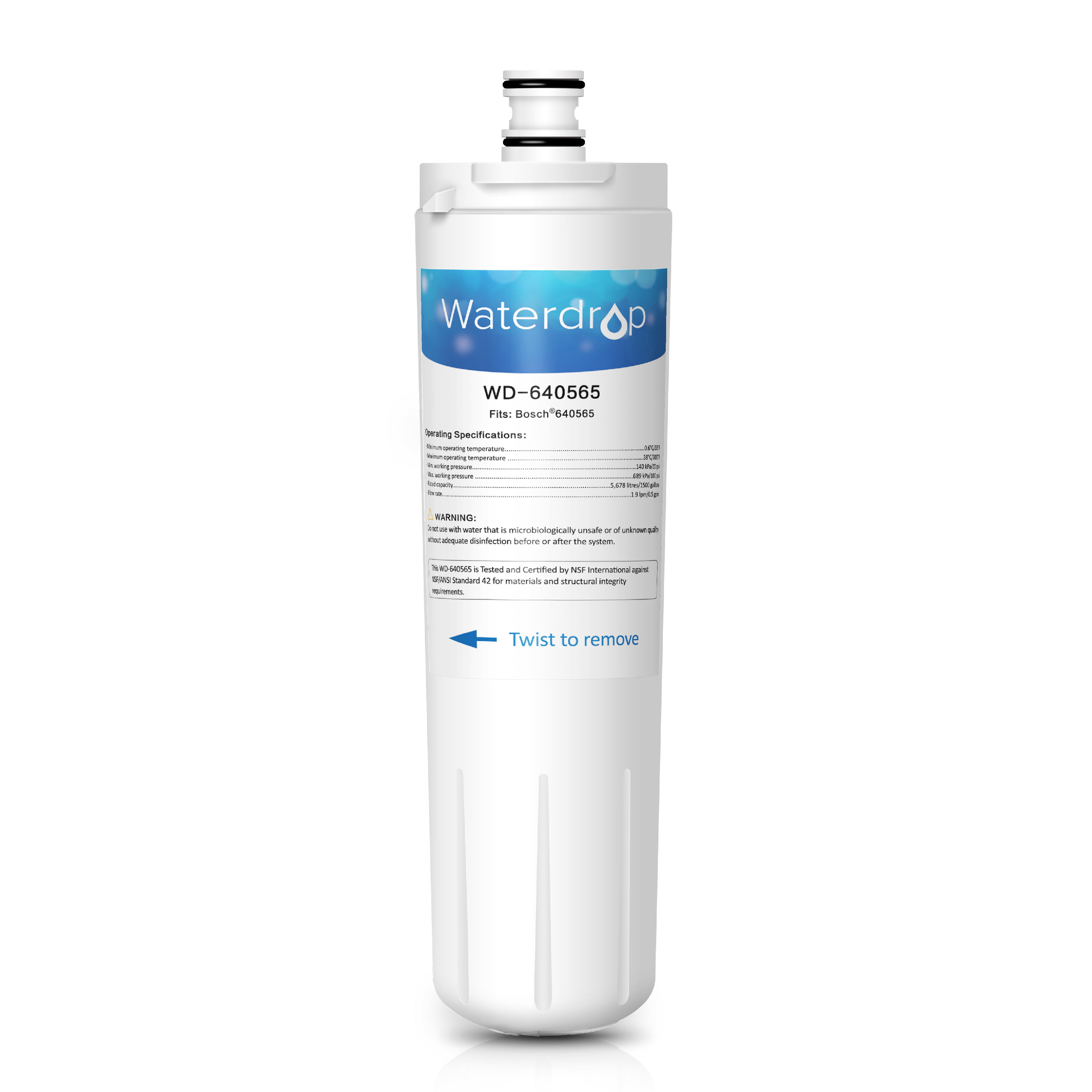 Waterdrop 640565 Refrigerator Water Filter Compatible With Bosch