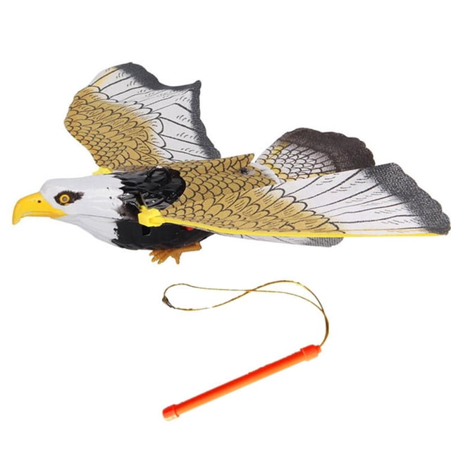 CAIROYAR Juguete de pájaro volador con águila colgante eléctrica, simulación de pájaros, juguete interactivo para gatos
