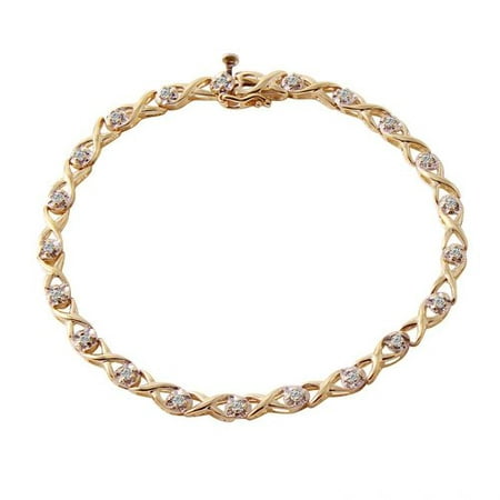 Ladies 0.4 Carat Diamond 10K Yellow Gold Bracelet