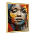 thumbnail image 3 of Designart "Collage Of An African Woman With Paint" African American Art Picture Framed Canvas Art Print, 3 of 5