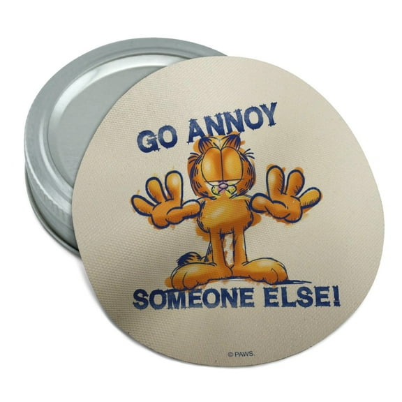 Garfield Go Annoy Someone Else Round Rubber Non-Slip Jar Gripper Lid Opener