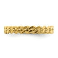 thumbnail image 5 of Solid 14k Yellow Gold Chain Link Band Ring Size 5.5, 5 of 6