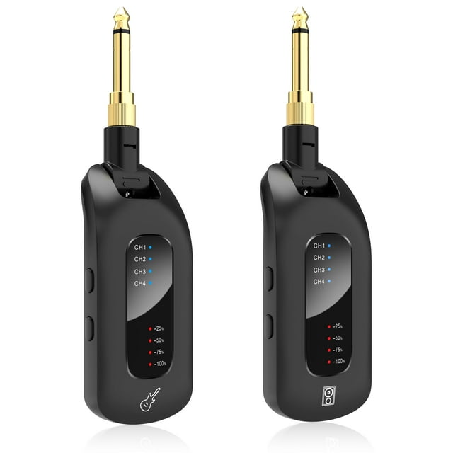 Sistema inalámbrico de audio para guitarra KASHEVI M7 5.8 GHz con 4 canales