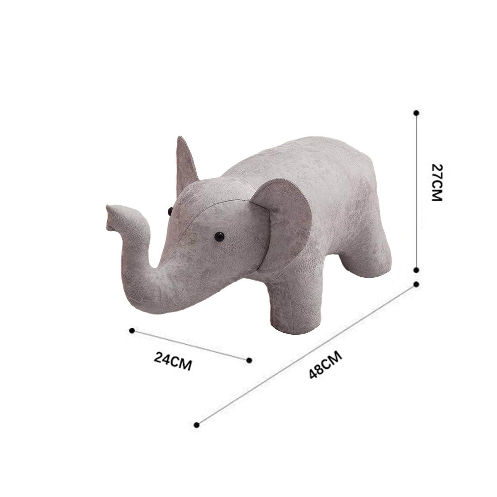 Kids Stool Storage Shoes Changing Animal Footstool for Decor Bedroom Indoor Pink elephant