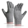 thumbnail image 2 of Weikingp Warm Gloves Winter Teenagers Women Keep Warm Touching Screen Knit Gloves Elastic Cuff Soft Full Finger Gloves Mitten (Clearance) Grey Polyester, 2 of 9
