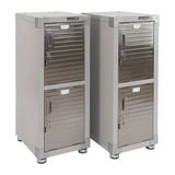 Seville Classics UltraHD 4-Door Stackable Locker Cabinets, 15" W x 18" D x 73.9" H