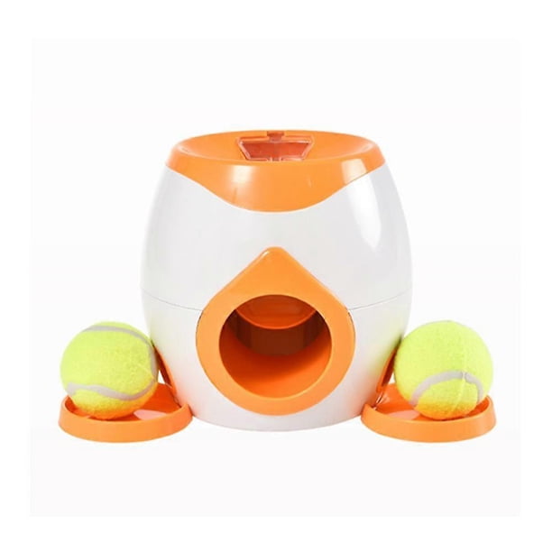 Juguete para perros, lanzador de pelotas de tenis, máquina de recompensa de comida de tenis, juguete interactivo para perros